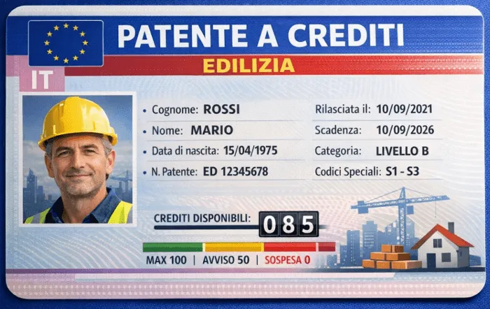 patente a crediti edilizia